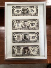 4 FRAMED U.S OUTLAW BANK NOTES