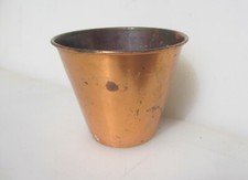 Vintage Copper Trough Tub Old Planter Plant Pot 5"W