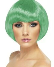 SMIFFY'S Short Neon Green Halloween Drag Wig Cosplay Alien Cyberpunk - WAS £6.99