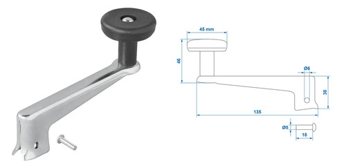 Crank lever for - , wheel