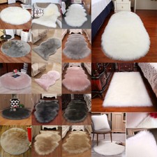 Large Soft Fluffy Long Faux Fur Sheepskin Rug Warm Shaggy Floor Carpet Mat Decor