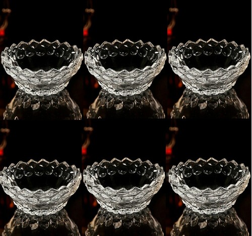 6pc crystal clear glass - 6pc, fruit