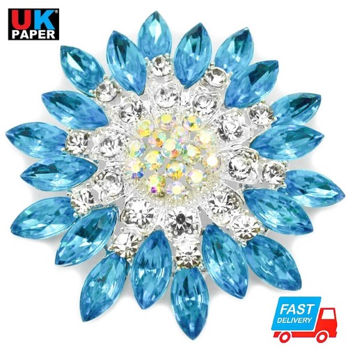 New large silver flower - new, brooch
