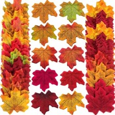 100/500X Artificial Large Loose Autumn Maple Silk Leaves Foliage Wedding Decor