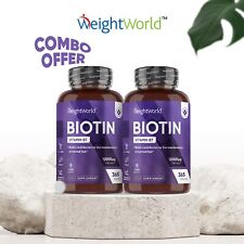 Pure Biotin - 365 Tablets x2 - Hair vitamins - Nails & Skin health - Vitamin B7