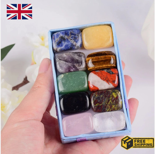 10pcs natural tumbled stones - natural,