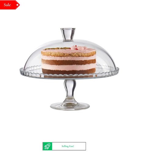 White glass dome cake - glass,