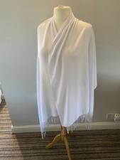 Stunning White Large Pashmina