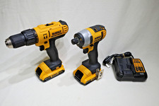 DeWalt Combi Drill, Impact Driver Kit Cordless 18v 2x2.0Ah Li-Ion DCZ298