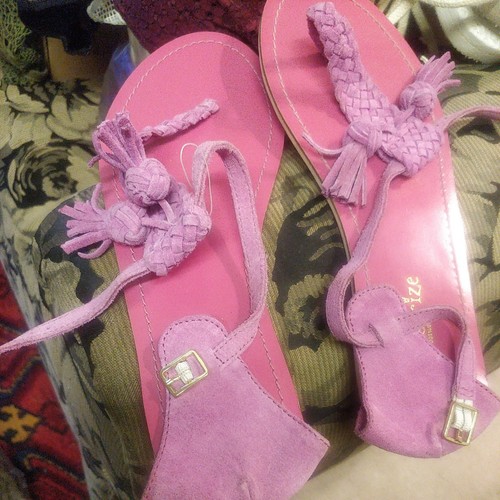 Monsoon magenta suede sandals - monsoon,