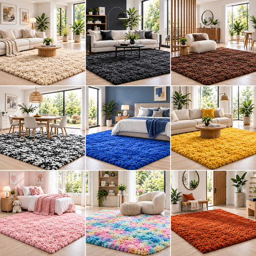 Shaggy rug soft thick - rug, pile