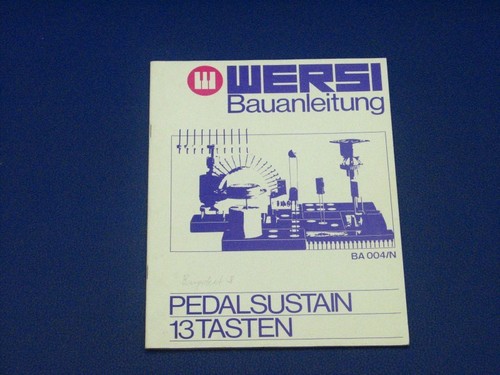 Wersi instruction manual - instruction,