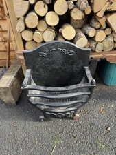 Vintage Heavy Duty Cast Iron Fire Basket / Grate for Open Fireplace