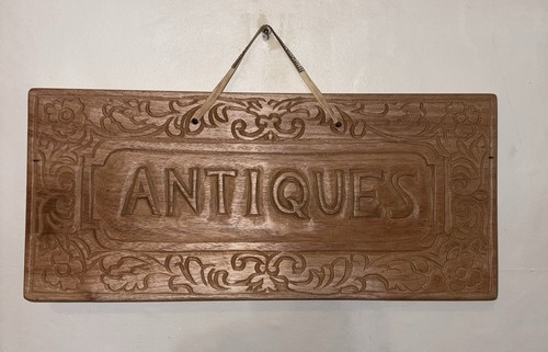 Hand carved antique sign - hand,