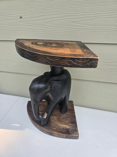 Hand carved wooden - carved, elephant