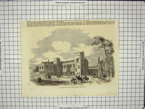 Antique old print ref 876 - old, 1862