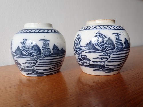 Pair blue and white chinese - blue,