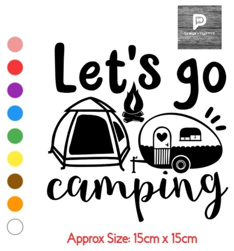 Camping vinyl sticker - vinyl, camper