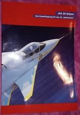 Saab Jas39 Gripen A4 Full Colour Aircraft Brochure German Text VGC FREE P&P