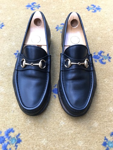 Gucci loafers leather shoes - loafers,