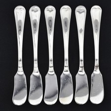 6x Stainless Cromo 18-10 Stubby Paddle Butter Spreader Set Small