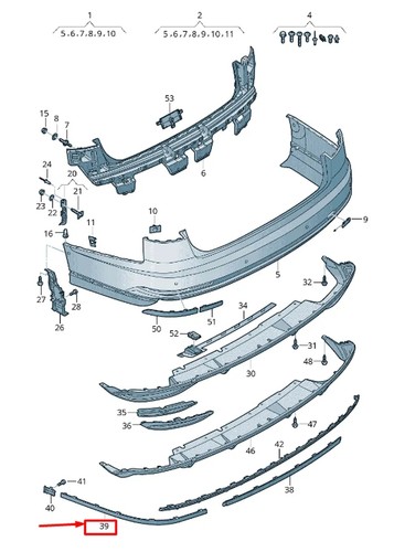 Audi rear left bumper - rear,