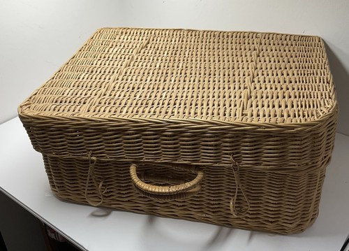 Vintage hamper basket - vintage,