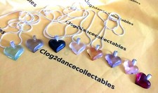 LALIQUE HEARTS WITH 18"CHAIN NEW VARIOUS COLOURS