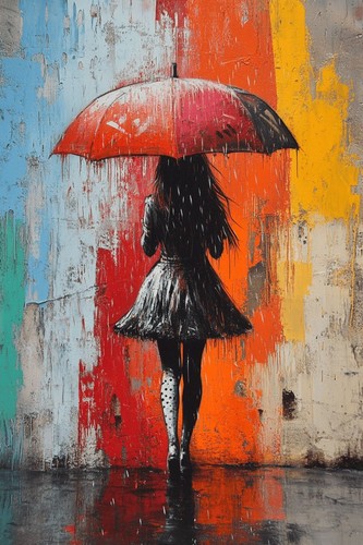 Banksy style red - banksy,