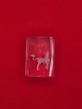 Laser-etched Crystal Paperweight Featuring A Unicorn In The Sky