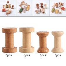 3Pcs Wooden Spools Embroidery