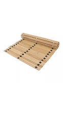 Bamboo Roll-Up Duck Board Wooden Slatted Folding Shower Mat 40x60cm Non-Slip Bat