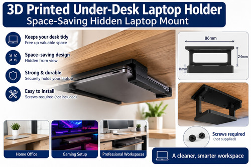 Under desk laptop holder mount - under,