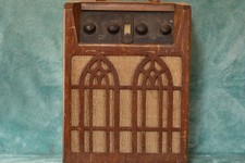 VINTAGE 1920'S HALCYON EUROPA A403 VALVE/TUBE RADIO SET.PROP FILM/TV.UNTESTED.