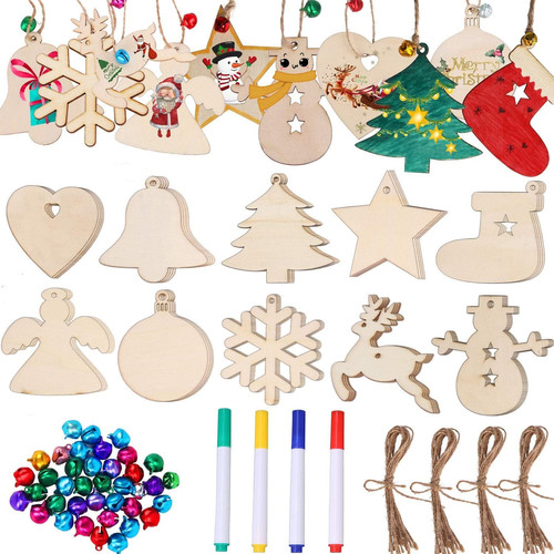 50pcs christmas wooden - 50pcs,