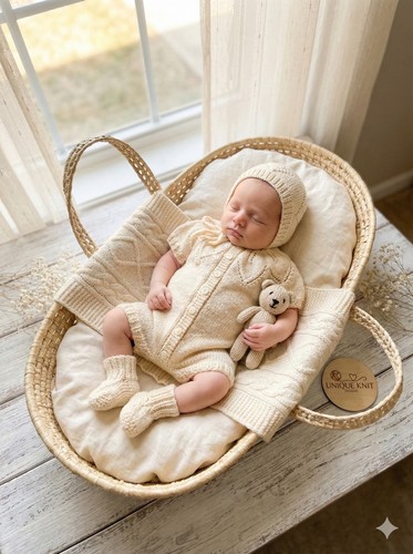 Fig romper set knitting - set,