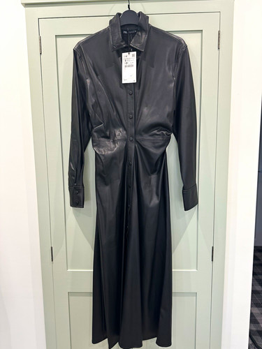 Zara black faux leather - zara,