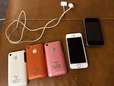 Apple iPhone 5s & 3G Lot Untested + Spare Backs & Cable Vintage Apple Bundle