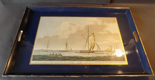 Vintage tray with 19c - with,