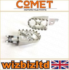 Kawasaki KX500 1993-2003 [JustMX Polished Silver Motocross MX Studded Footpegs]