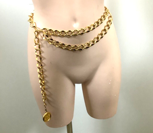 Vintage chanel coin belt with - coin,