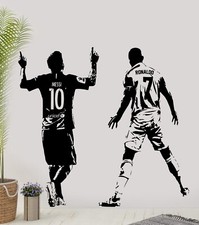 Ronaldo CR7 Messi GOAT Celebration  Footballer Wall Sticker Football Star Decals