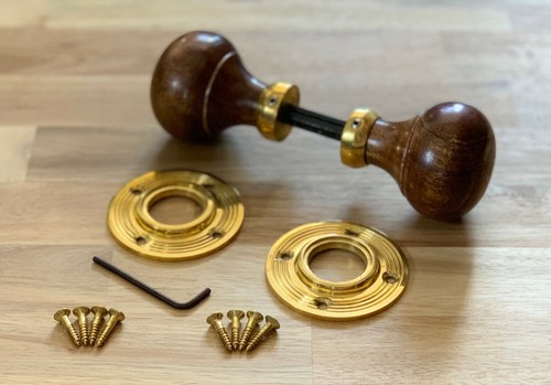 Pair polished brass - 1,