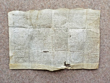 1634 scarce vellum indenture - vellum,
