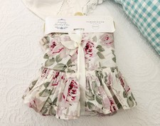 NWT/HTF/VTG SIMPLY SHABBY CHIC ROSALIE FLORAL ROUND 100% COTTON TABLECLOTH