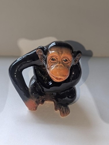 Sylvac glazed monkey - glazed,