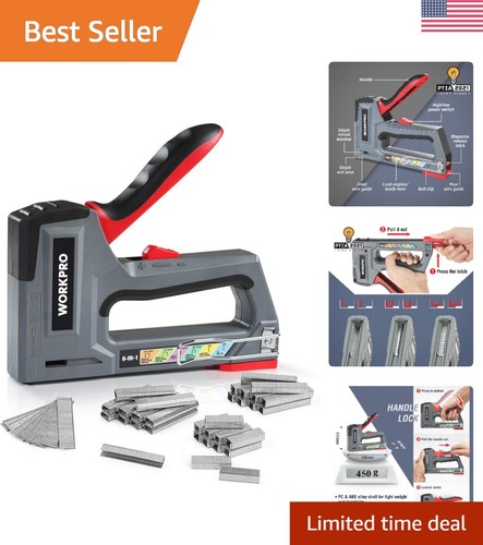 Compact staple gun with - 6-in-1,