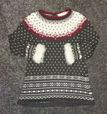 ASPEN KIDS Baby Girls Winter Knit Thick Warm Christmas Dress Age 9-12 Months