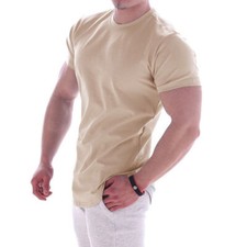Mens T Shirt Slim Muscle Fit