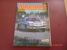 AUTOSPORT LOMBARD RAC RALLY GUIDE/SUPPLEMENT 1983 VAUXHALL *TATTY/DAMAGED*